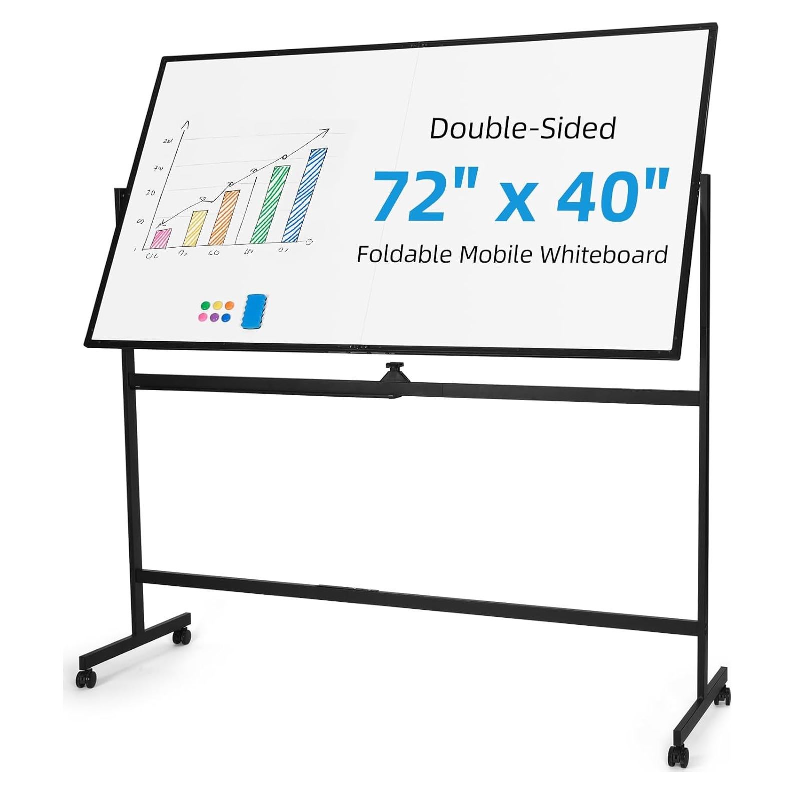Pizarra Blanca Magnética Doble Cara VOWNER 182.88x101.6cm