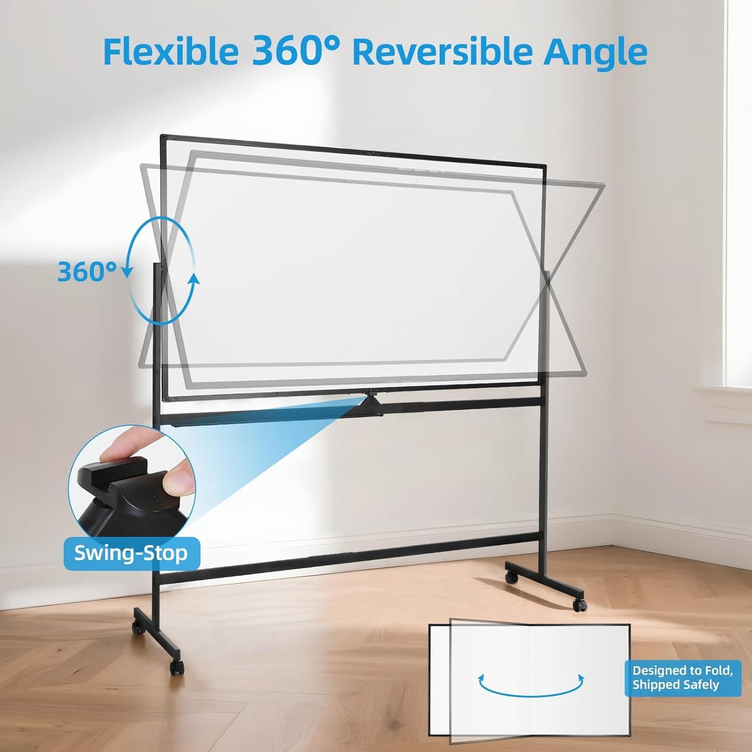 Pizarra Blanca Magnética Doble Cara VOWNER 182.88x101.6cm