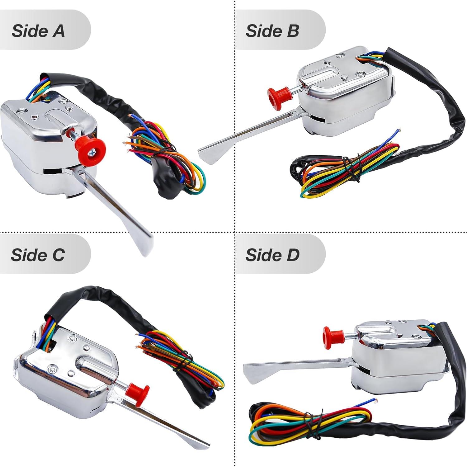 Interruptor de Señal de Giro Universal 12V Cromo Saihisday
