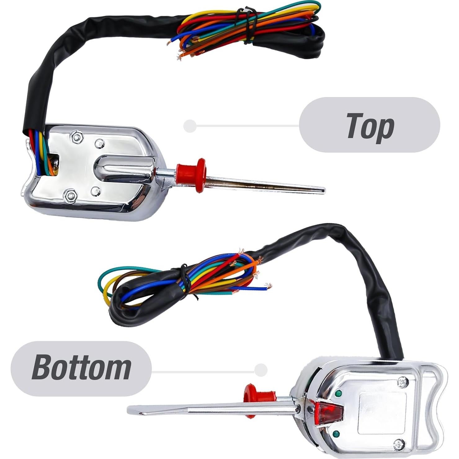 Interruptor de Señal de Giro Universal 12V Cromo Saihisday
