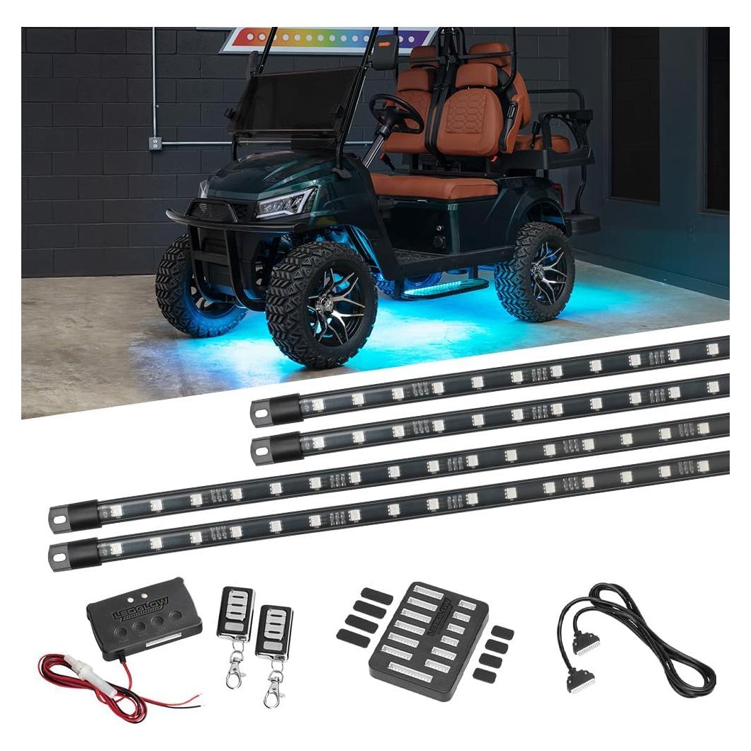 Kit de Iluminación LEDGlow de 4 Piezas para Carro de Golf