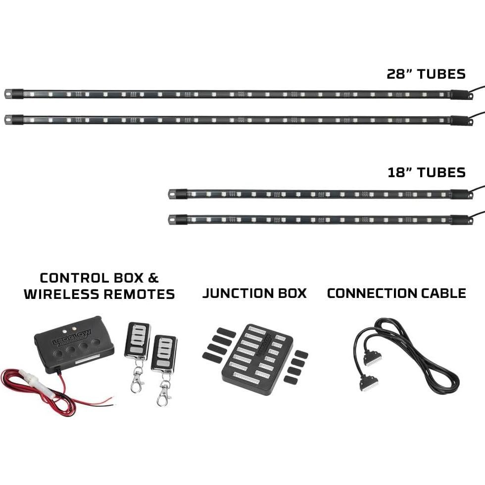 Kit de Iluminación LEDGlow de 4 Piezas para Carro de Golf