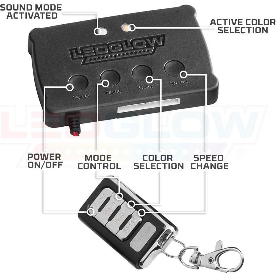 Kit de Iluminación LEDGlow de 4 Piezas para Carro de Golf