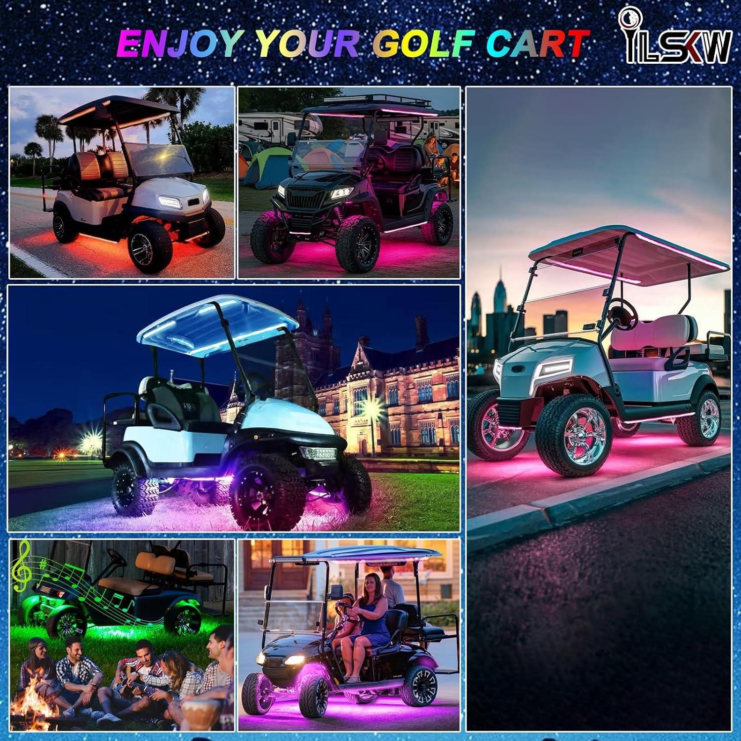 Tira de luz LED iLSKW para carrito de golf 6 pcs 12V-80V