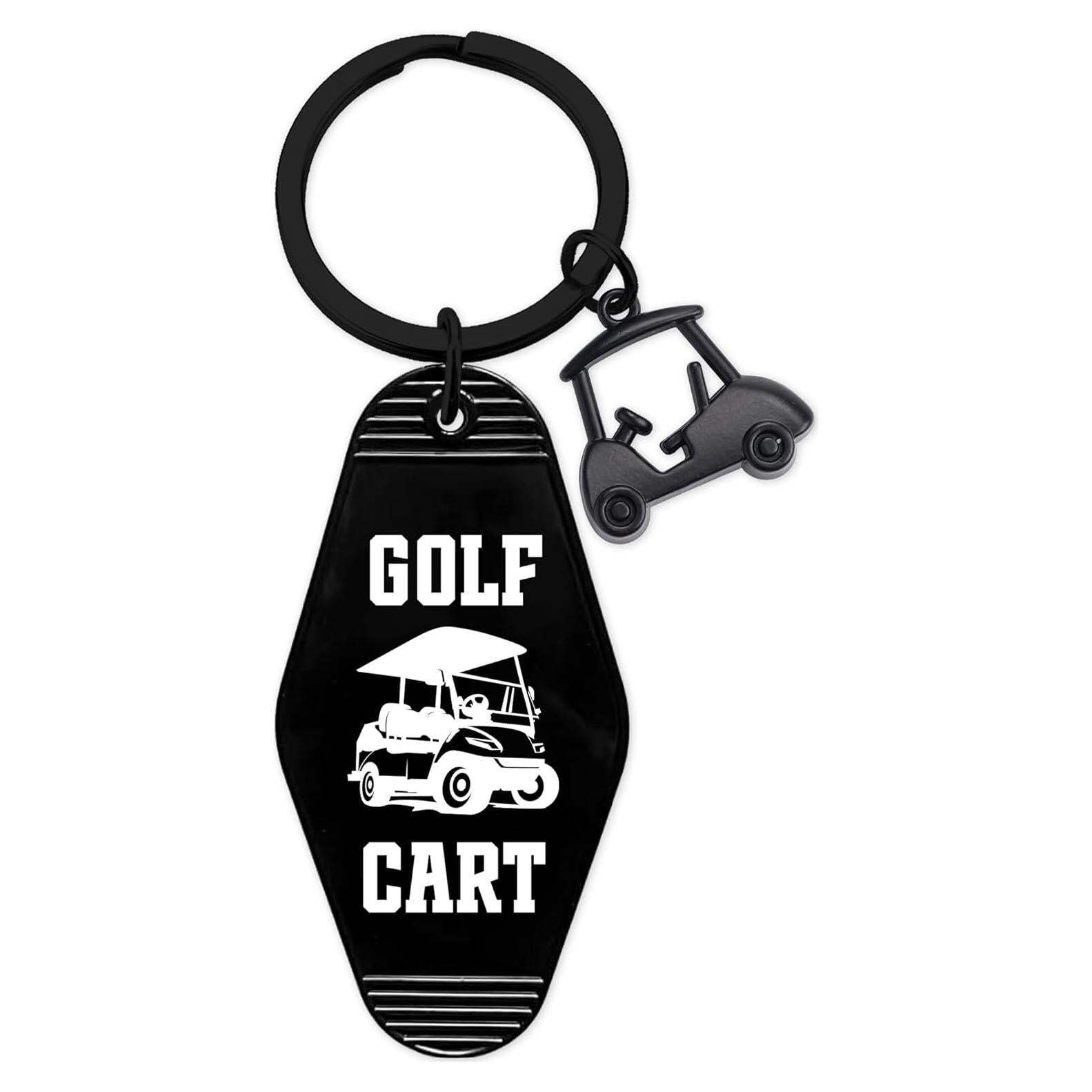 Llavero de Carrito de Golf Metal Negro - Accesorio para Golfistas