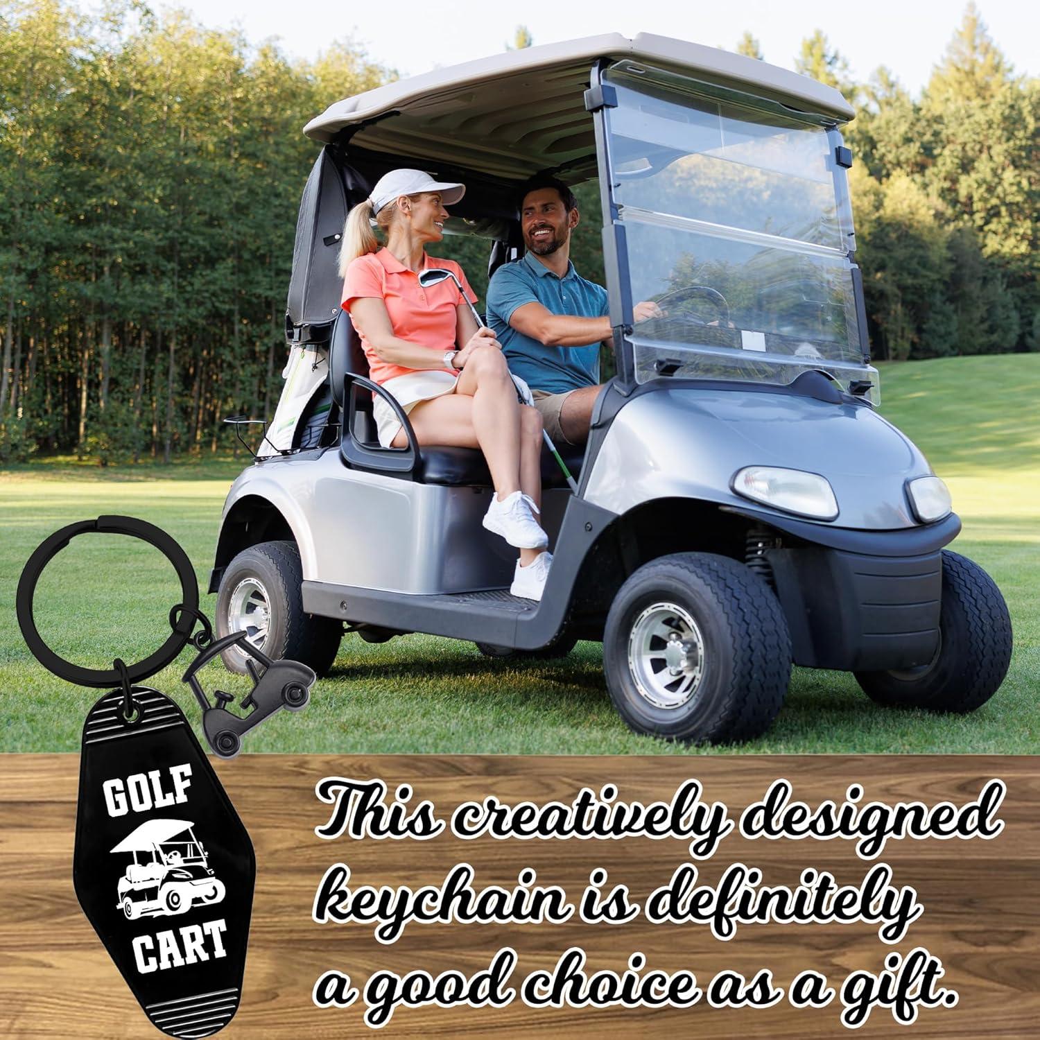 Llavero de Carrito de Golf Metal Negro - Accesorio para Golfistas