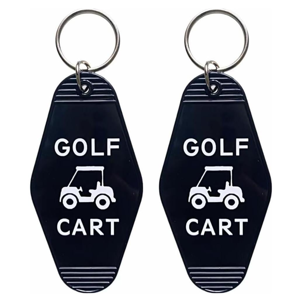 Llavero de Carrito de Golf Retro 2 Piezas Plástico Negro