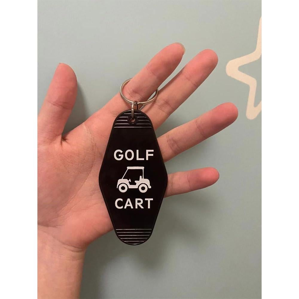Llave de Carrito de Golf Retro Plástico Negro 4.57x11.43cm