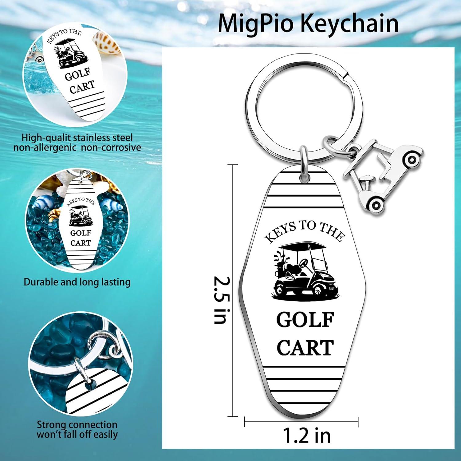 Llave de Llavero de Carrito de Golf Acero Inoxidable