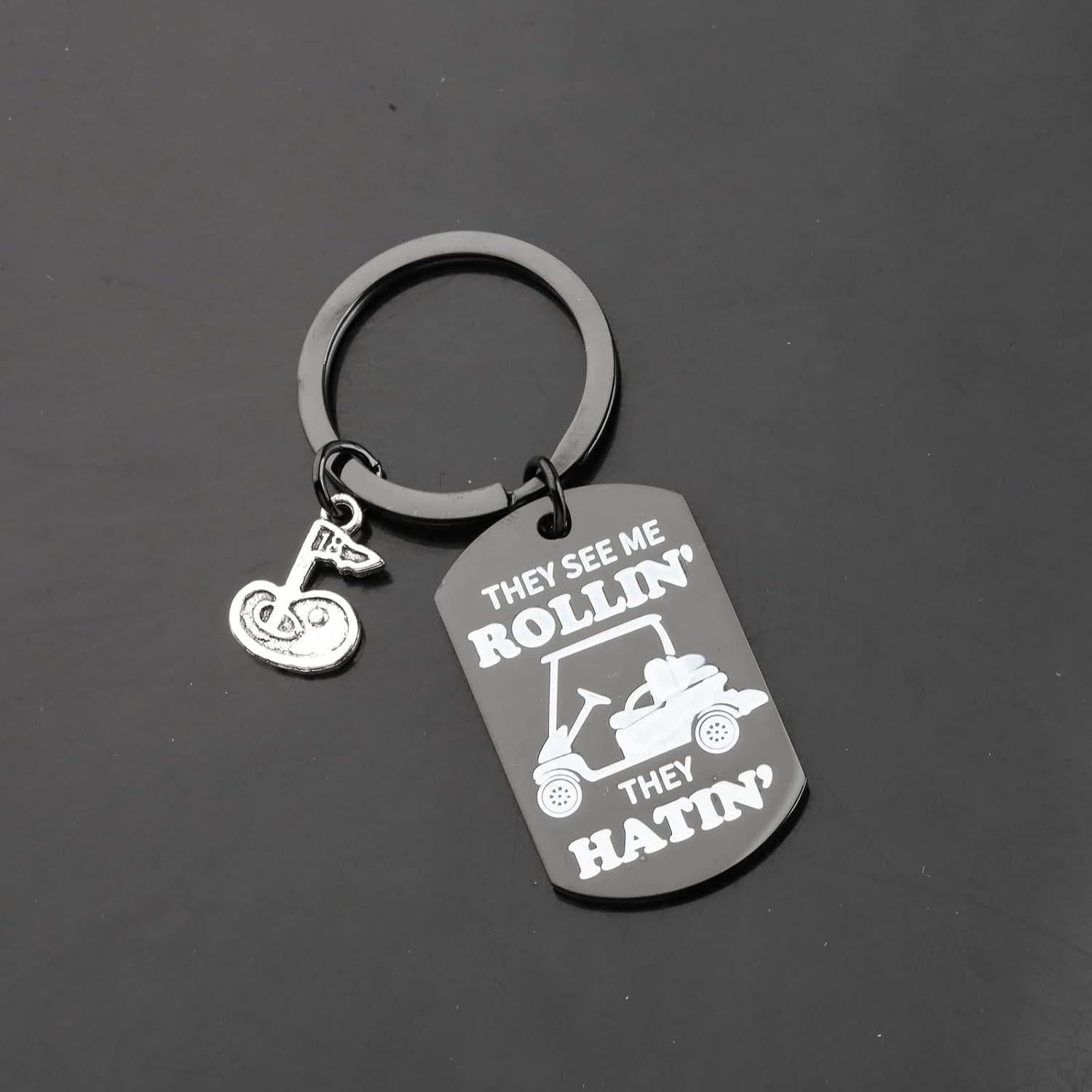 Llavero de Golf TIIMG - Regalo para Golfistas - Acero Inoxidable