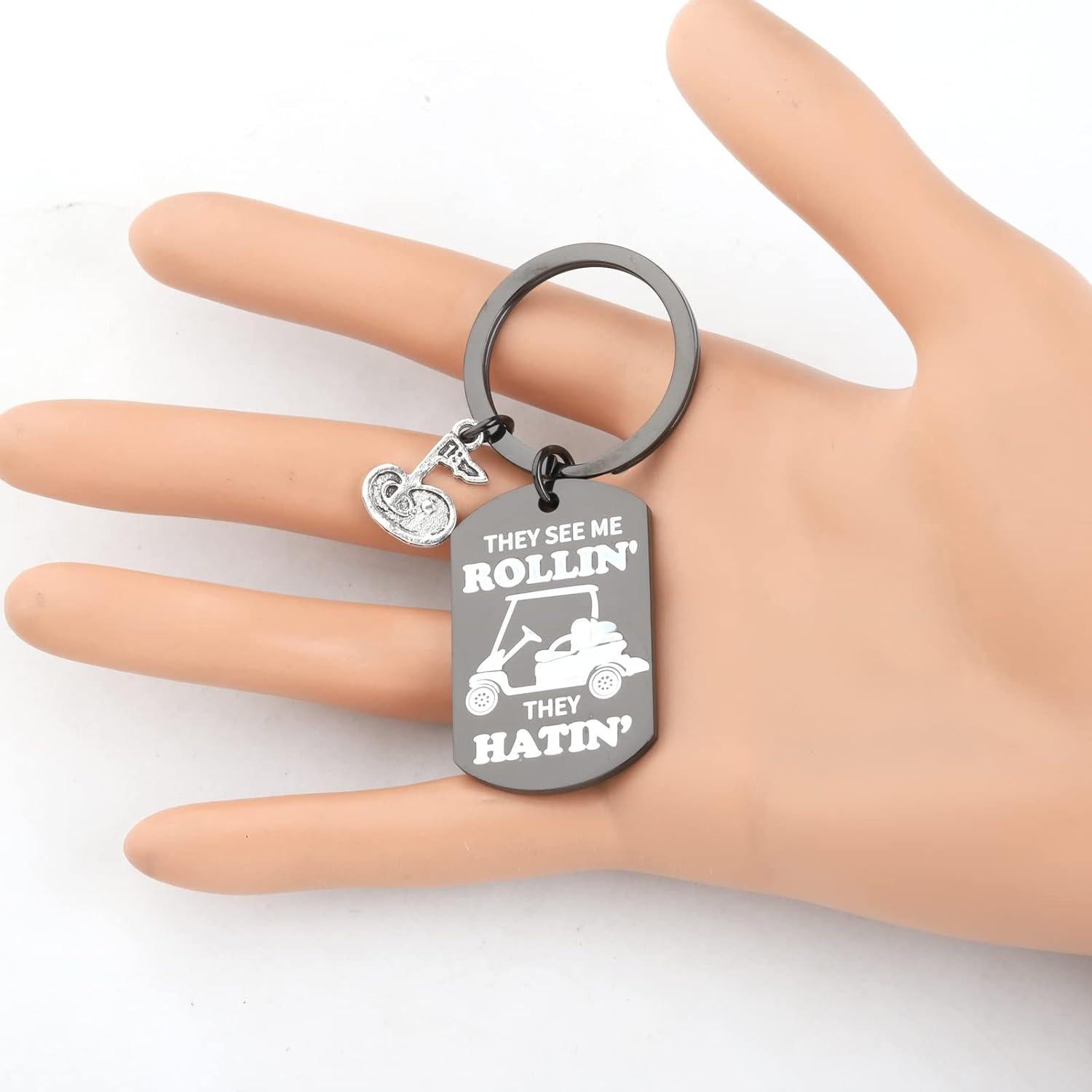 Llavero de Golf TIIMG - Regalo para Golfistas - Acero Inoxidable