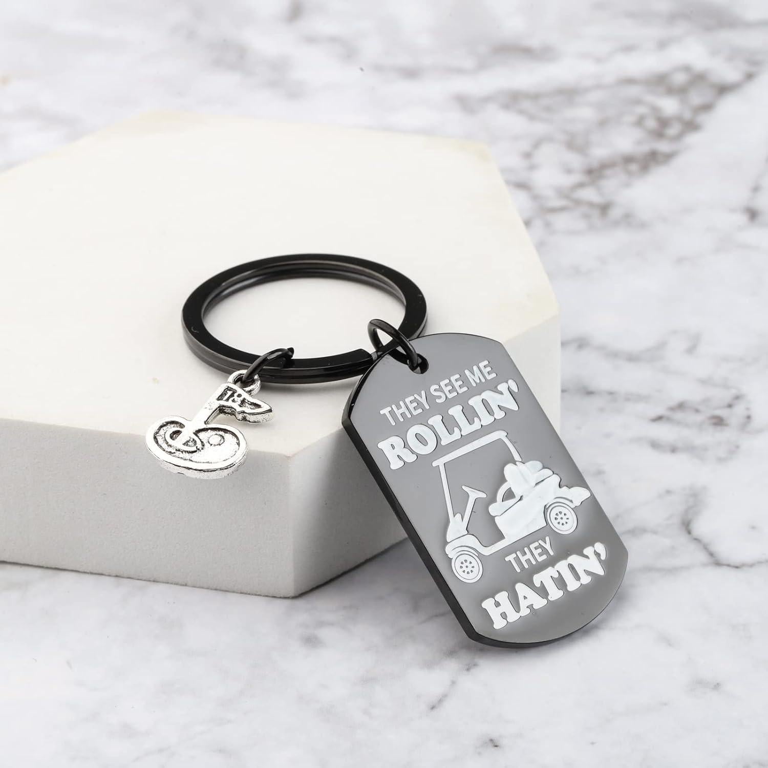 Llavero de Golf TIIMG - Regalo para Golfistas - Acero Inoxidable