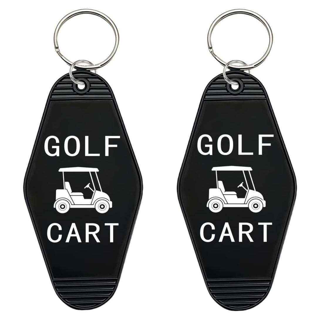 Paquete de 2 llaveros vintage para carrito de golf - Plástico duradero