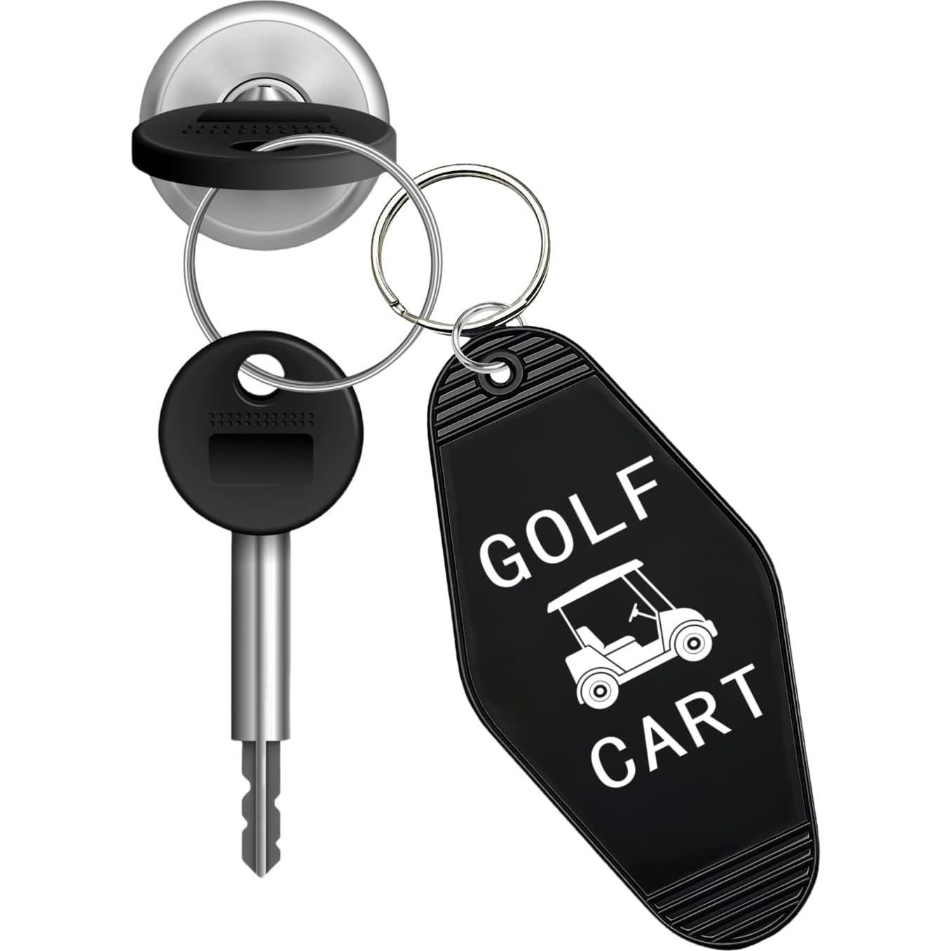 Paquete de 2 llaveros vintage para carrito de golf - Plástico duradero