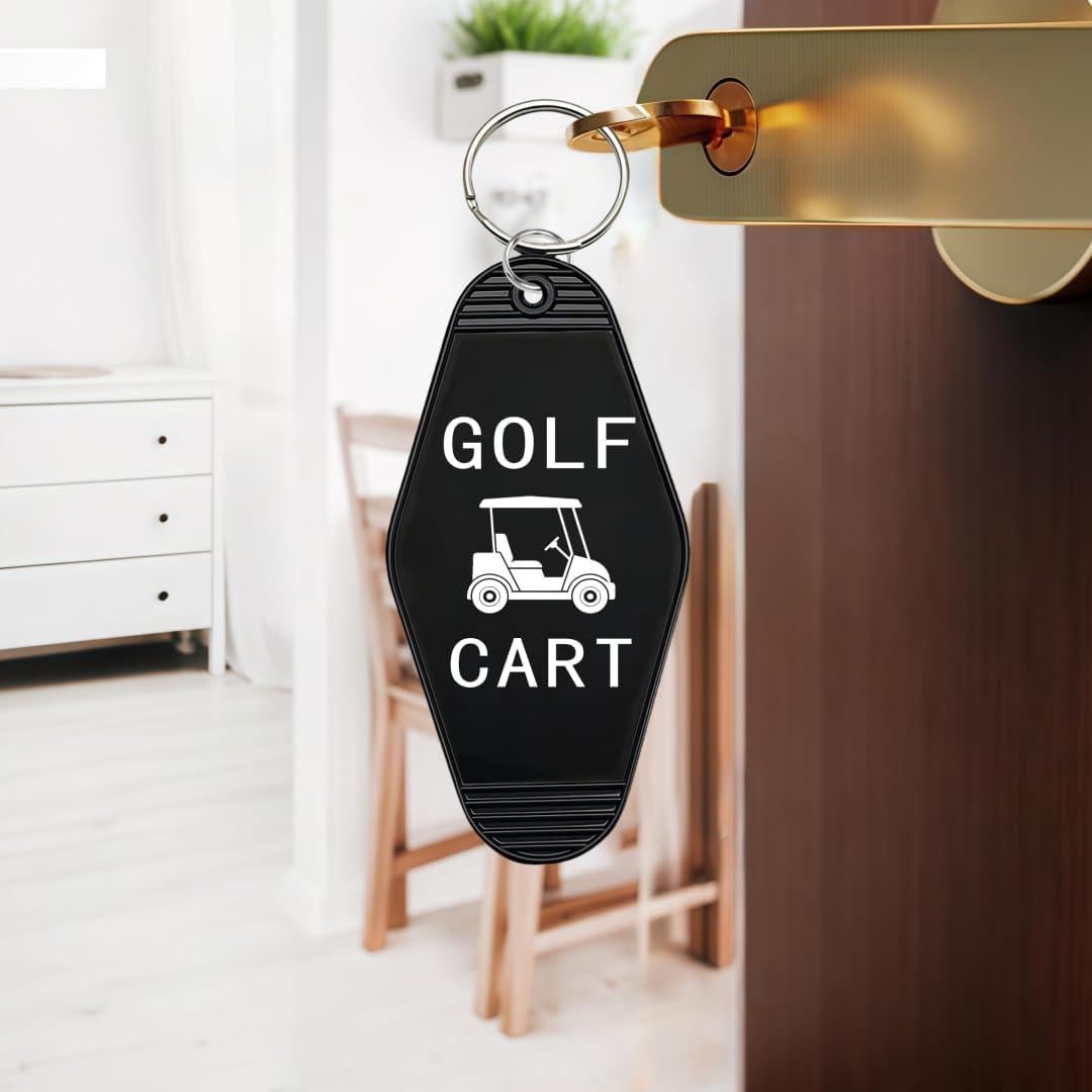Paquete de 2 llaveros vintage para carrito de golf - Plástico duradero
