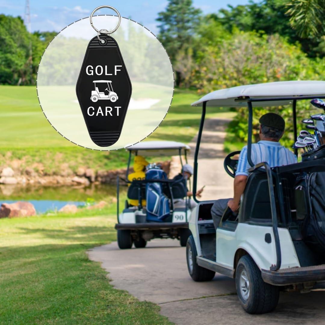 Paquete de 2 llaveros vintage para carrito de golf - Plástico duradero