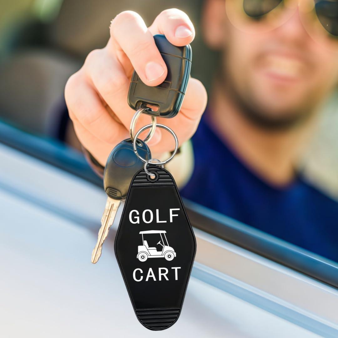 Paquete de 2 llaveros vintage para carrito de golf - Plástico duradero