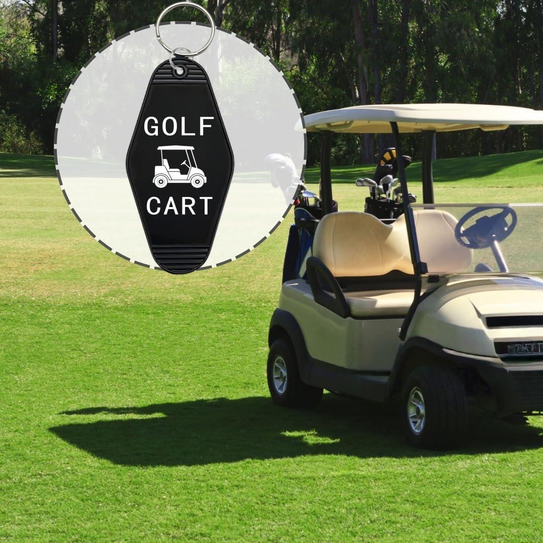Paquete de 2 llaveros vintage para carrito de golf - Plástico duradero