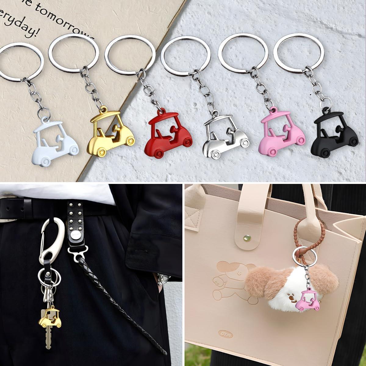 Llavero de Carro de Golf FALVFUN 2 Piezas Aleación Zinc Rojo