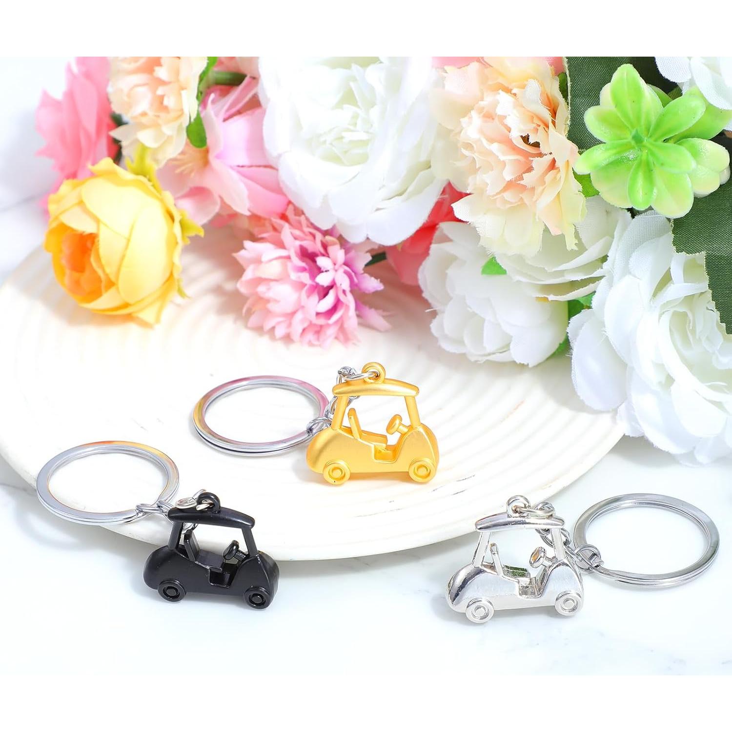 Llavero de Carro de Golf Classicseali 3 Piezas Aleación Zinc