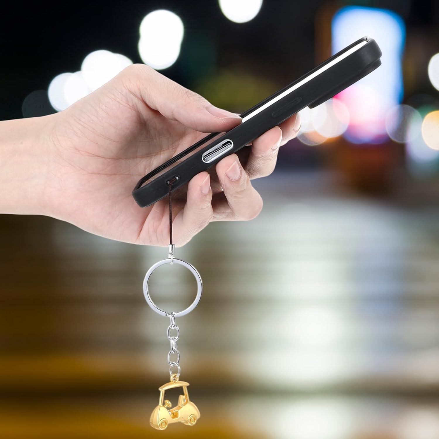 Llavero de Carro de Golf Classicseali 3 Piezas Aleación Zinc