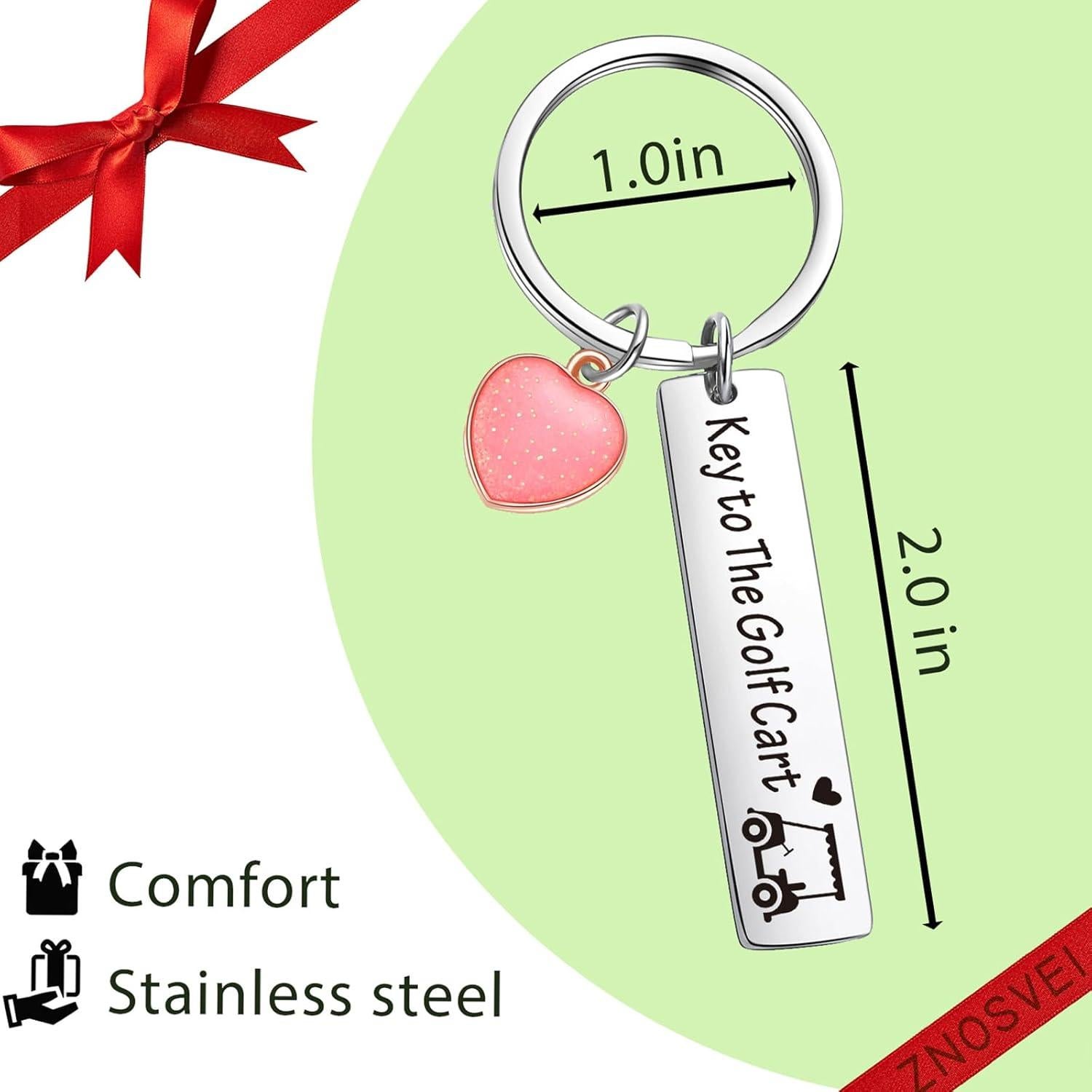 Llavero de Golf ZNOSVEI Acero Inoxidable Regalo Deportivo