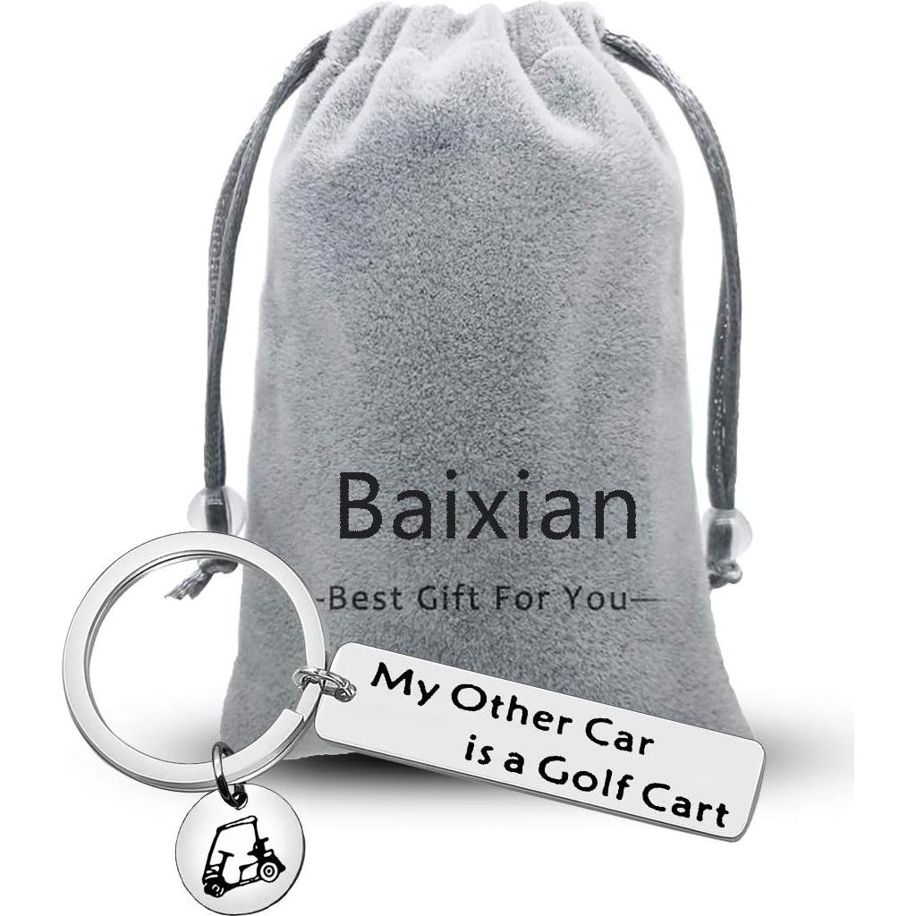 Llavero de Golf Baixian Acero Inoxidable 12x5cm Regalo Divertido