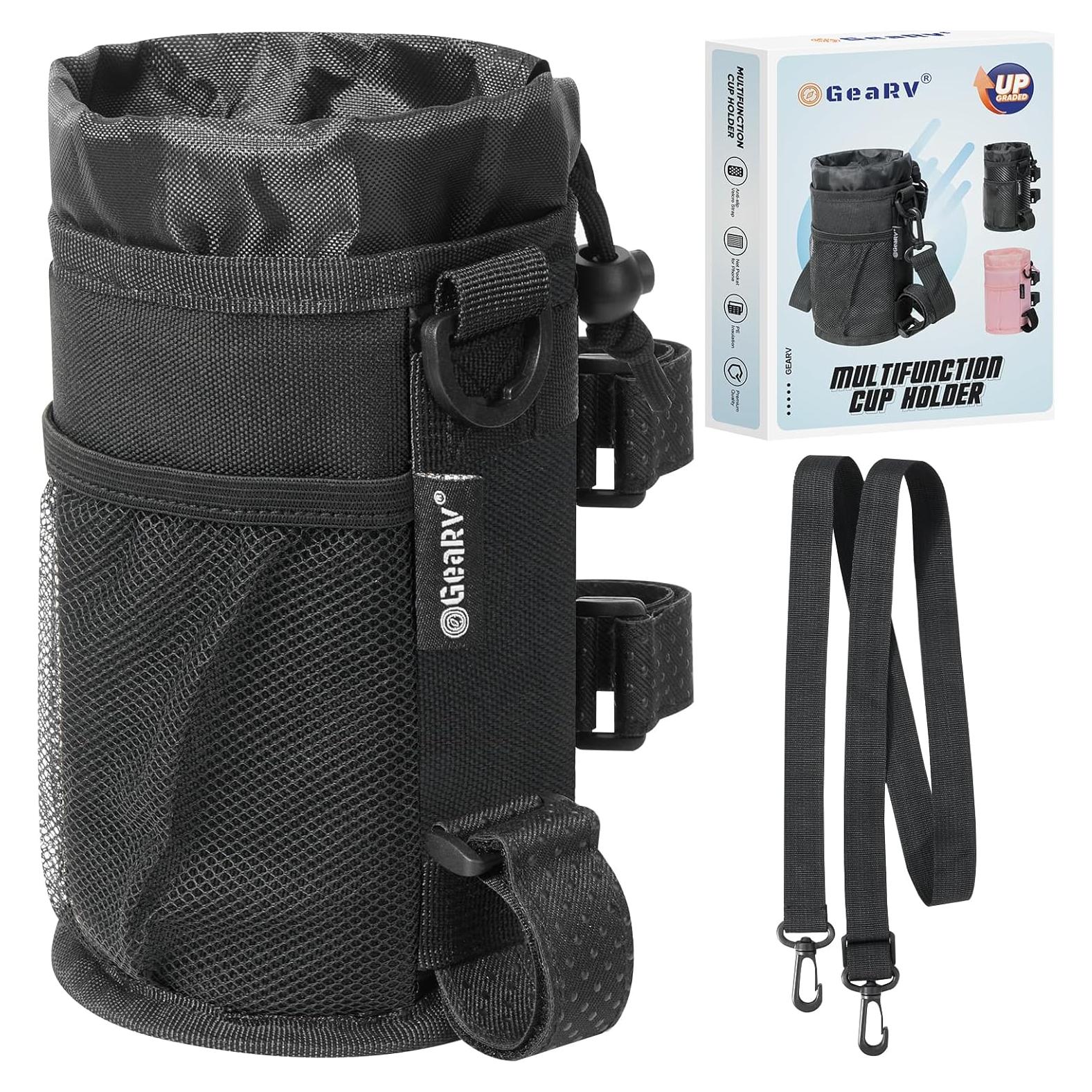 Soporte para Taza GEARV 2024 con Correa Ajustable Negro