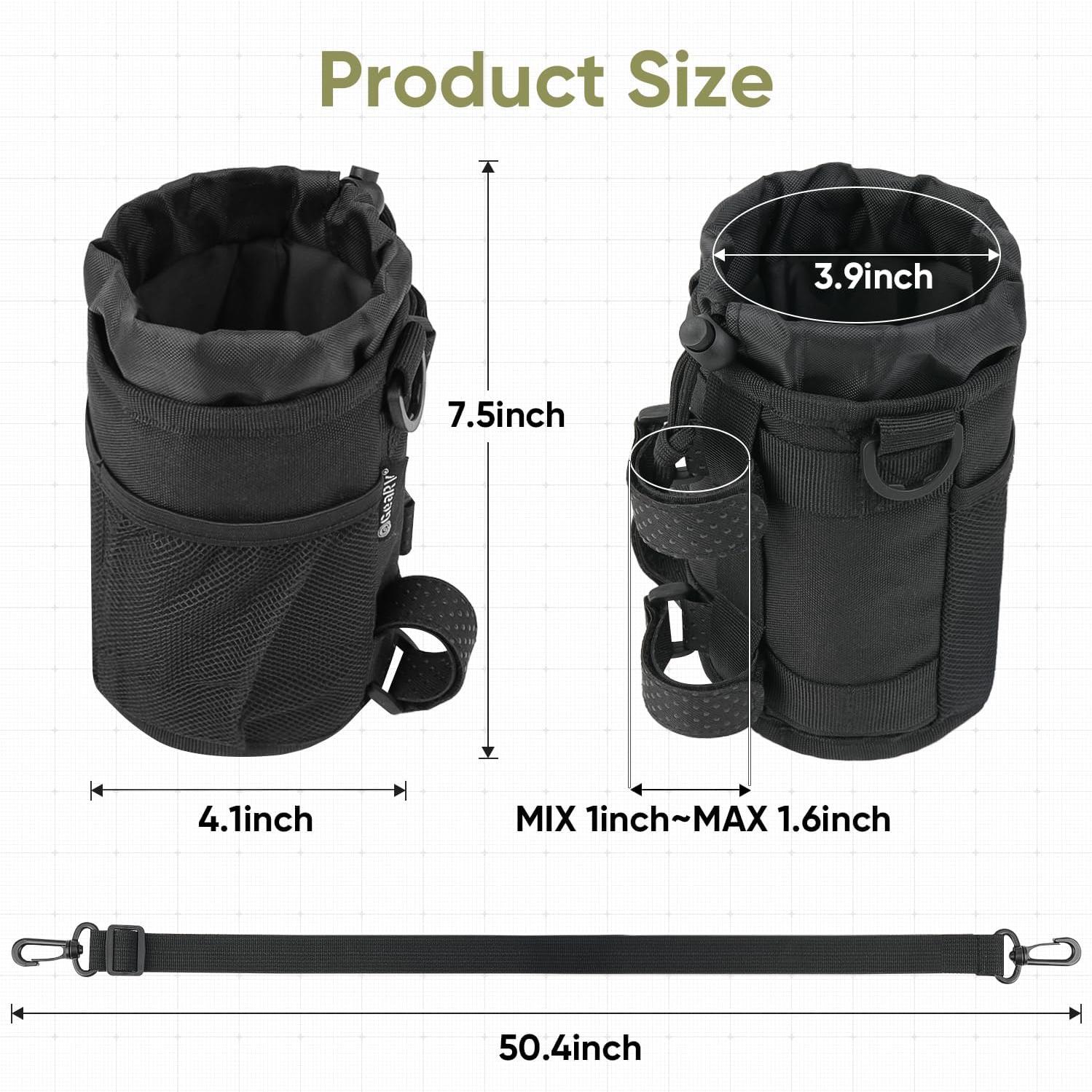 Soporte para Taza GEARV 2024 con Correa Ajustable Negro