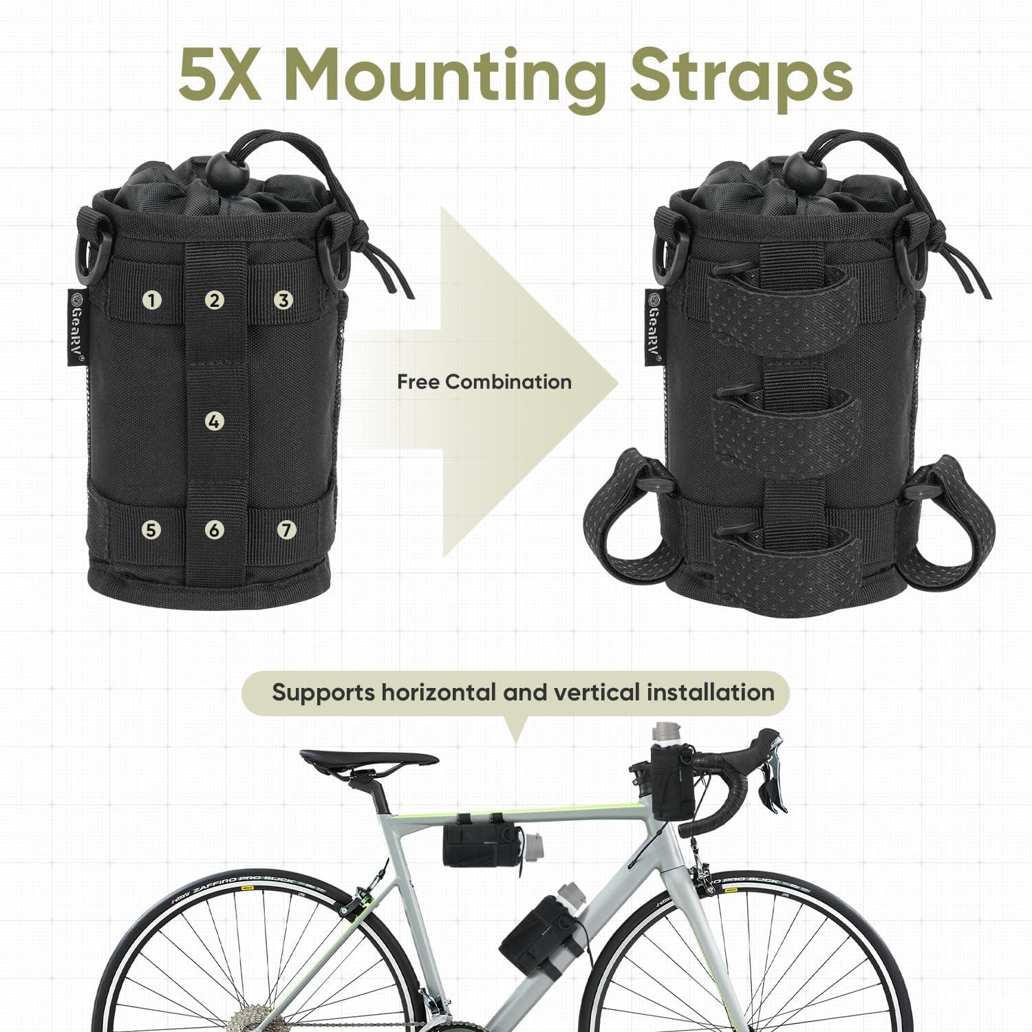 Soporte para Taza GEARV 2024 con Correa Ajustable Negro