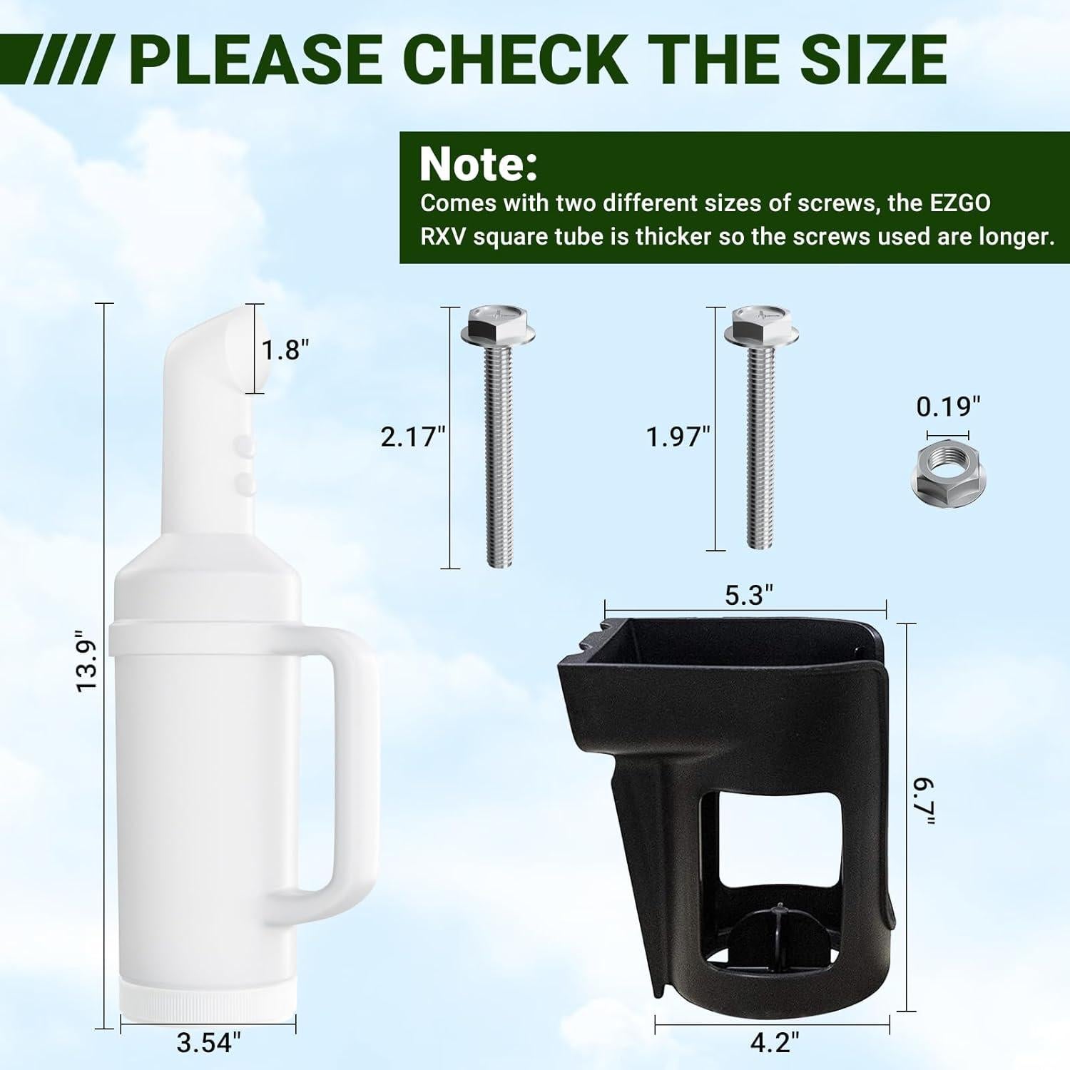 Botella de Arena Universal Panglong para Carro de Golf 2Pcs