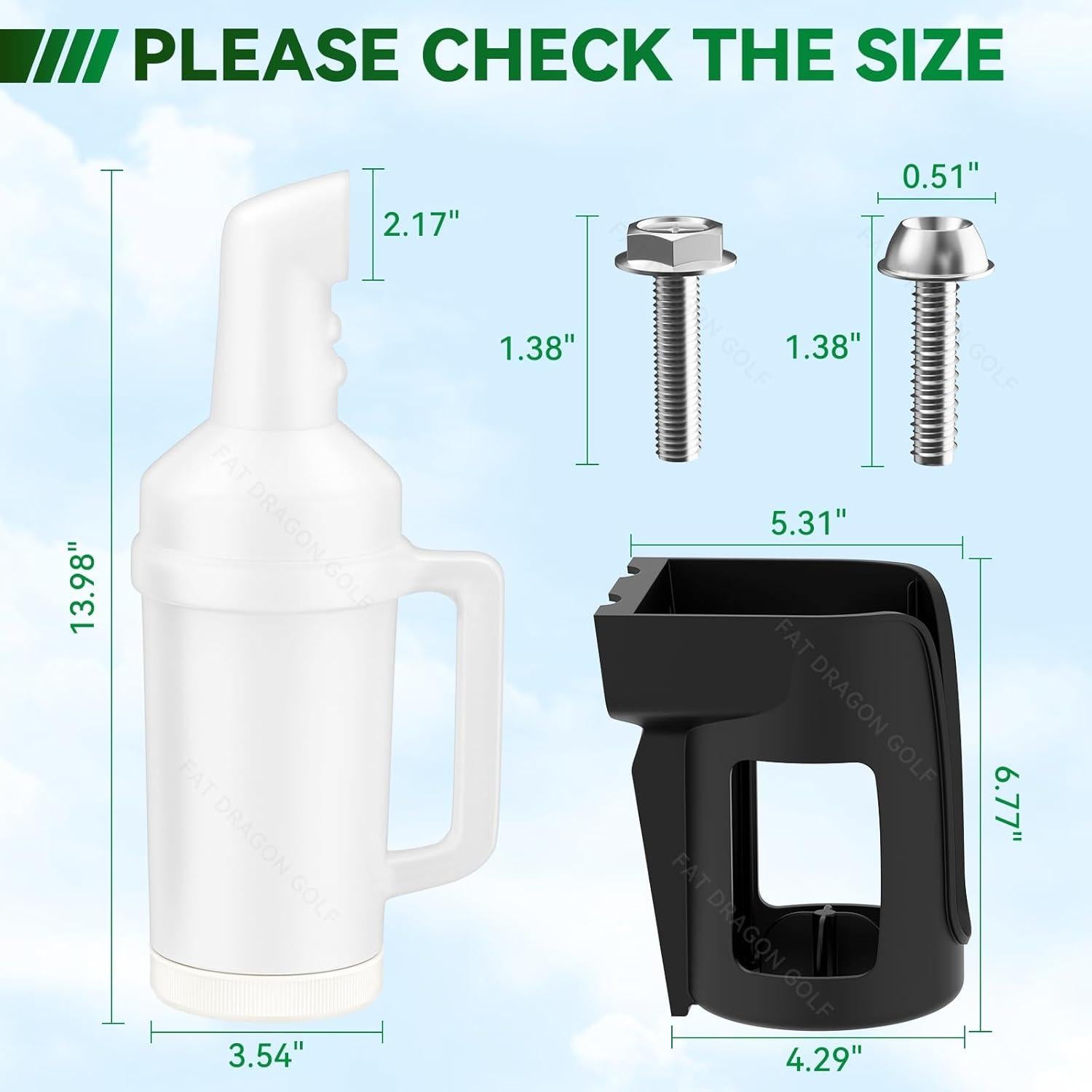 Botella de Arena para Carro de Golf Panglong 34.8cm con Soporte