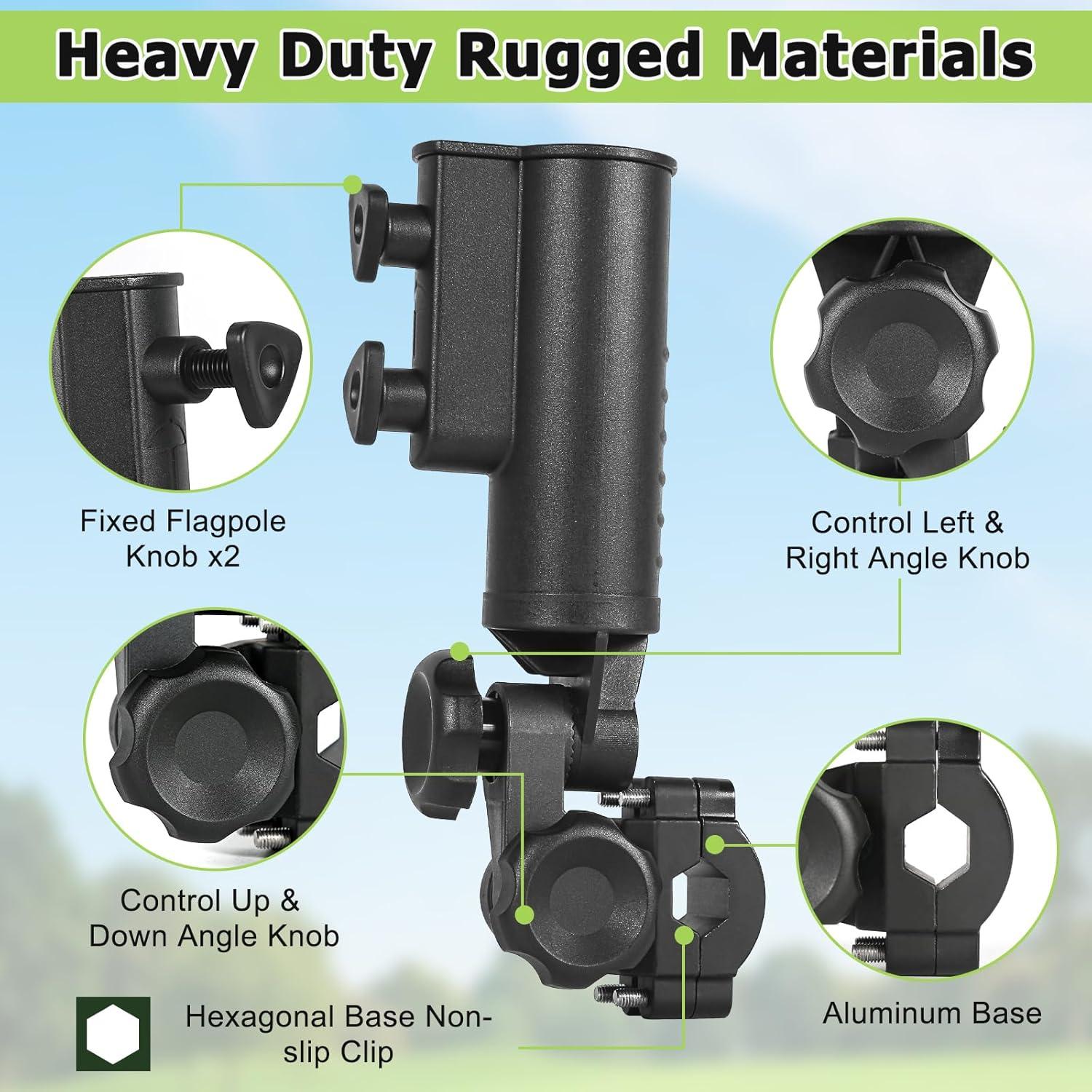 Soporte de Bandera para Carro de Golf WEIMELL con Bandera 30x45 cm