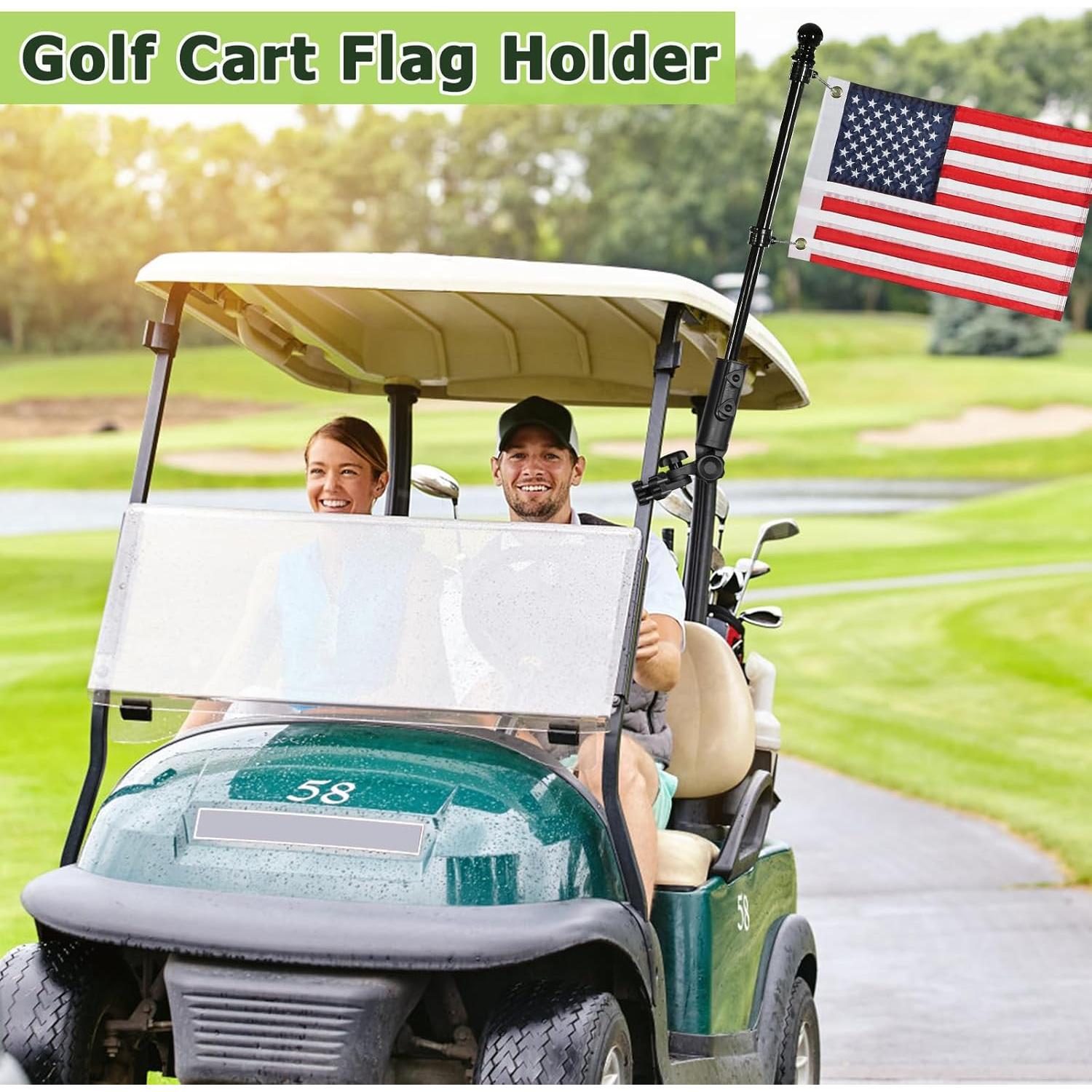 Soporte de Bandera para Carro de Golf WEIMELL con Bandera 30x45 cm