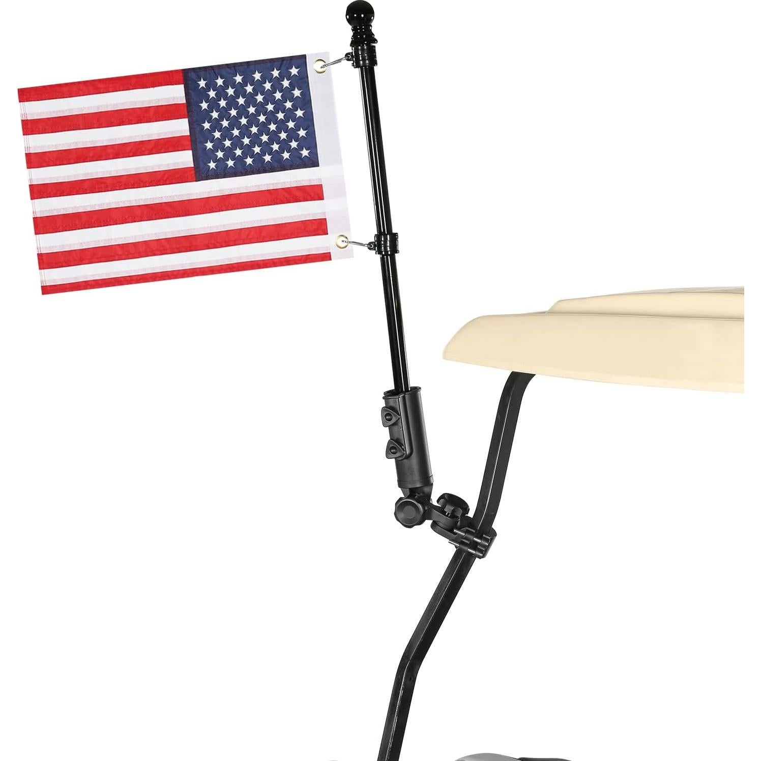 Soporte de Bandera para Carro de Golf WEIMELL con Bandera 30x45 cm