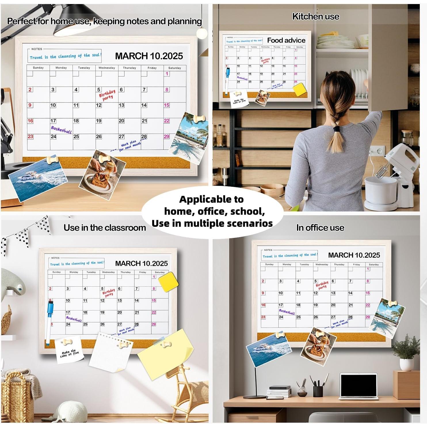 Calendario de Borrado en Seco Magnético Lihengkong 43x33 cm