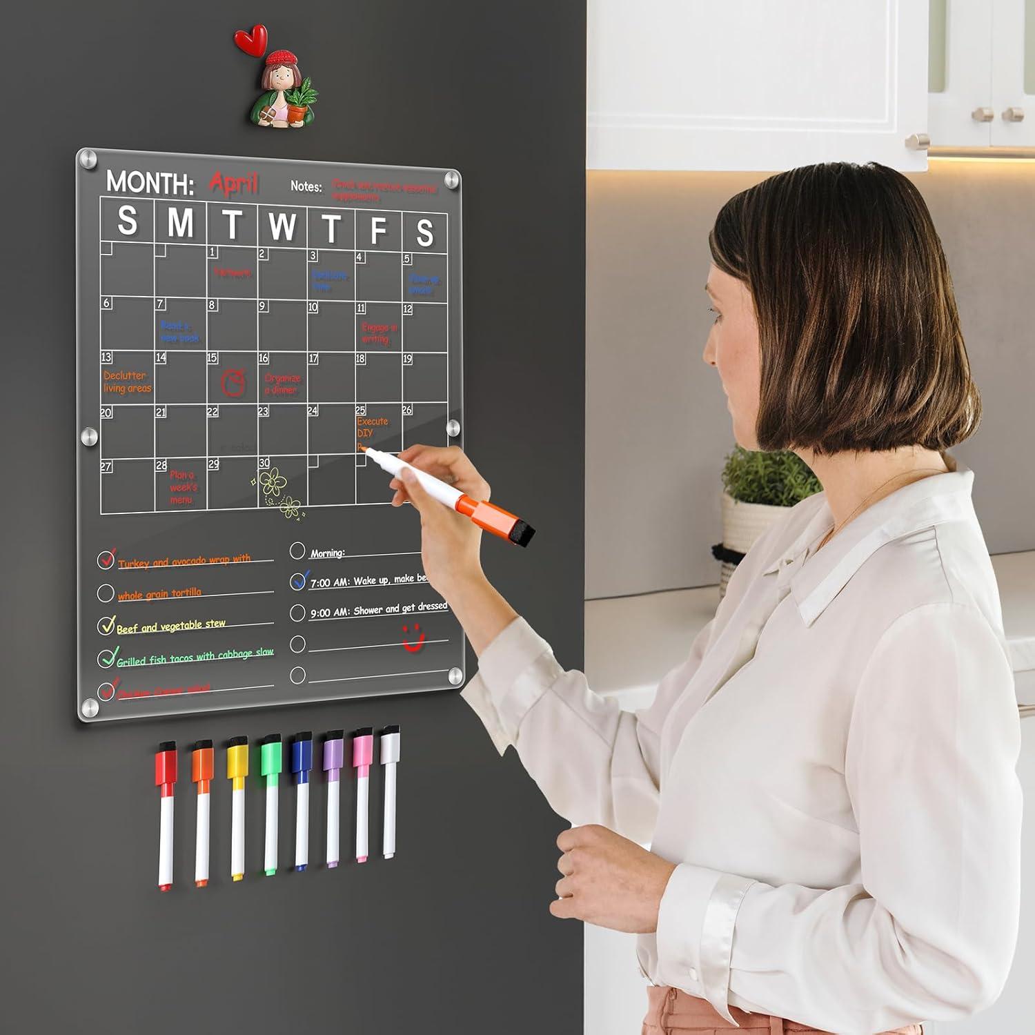 Calendario Magnético Acrílico Grande LANDNEOO 36.83x29.21cm