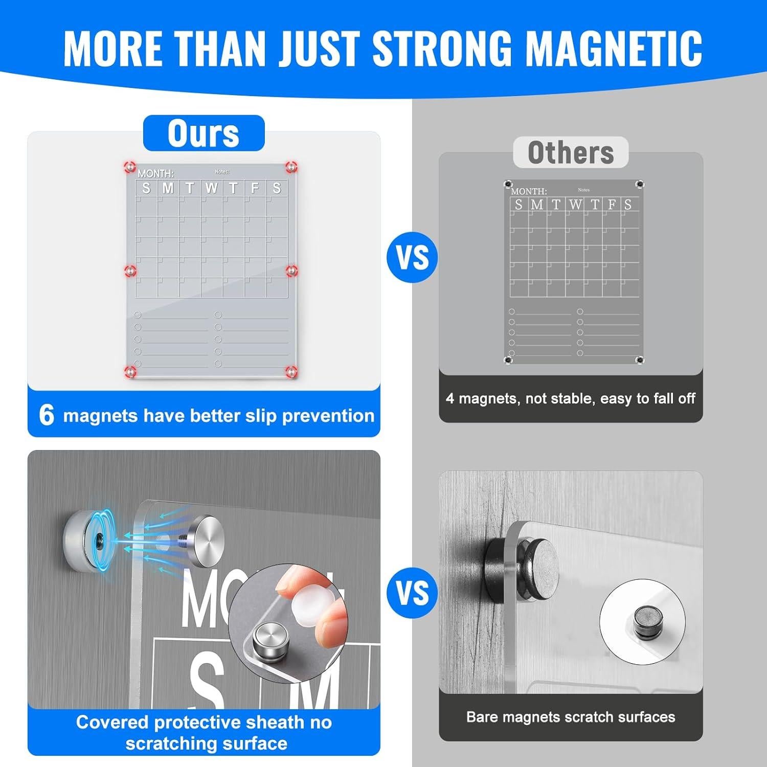 Calendario Magnético Acrílico Grande LANDNEOO 36.83x29.21cm