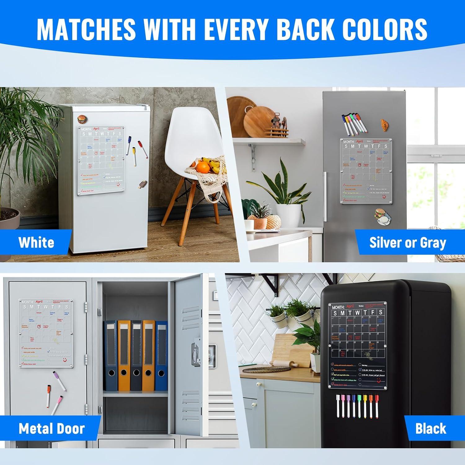 Calendario Magnético Acrílico Grande LANDNEOO 36.83x29.21cm