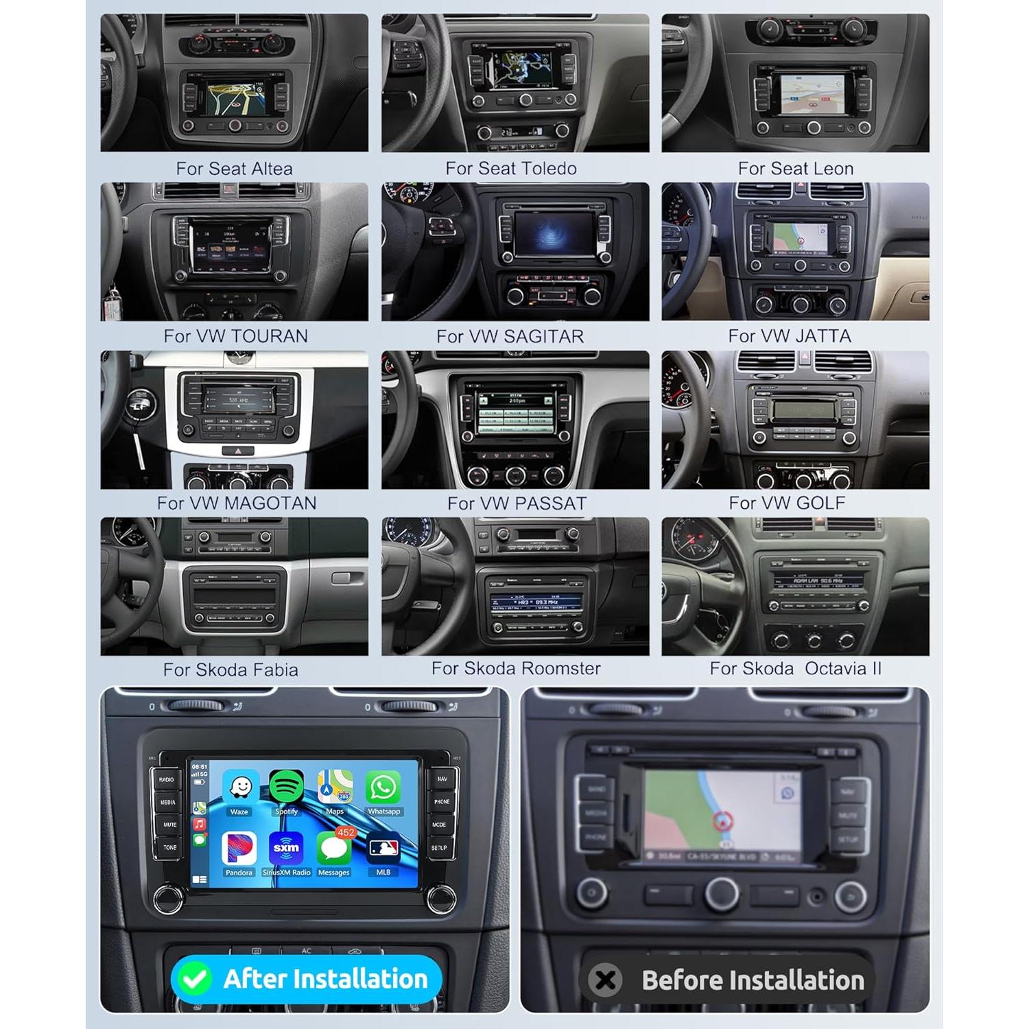 Estéreo de Coche Rimoody 7" Android 13 CarPlay Inalámbrico