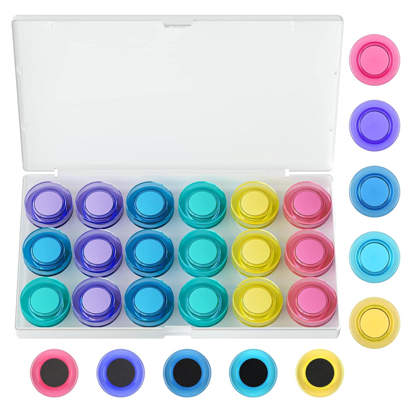 Imanes de Pizarra MaxGear, Paquete de 36 Imanes Fuertes 3 cm