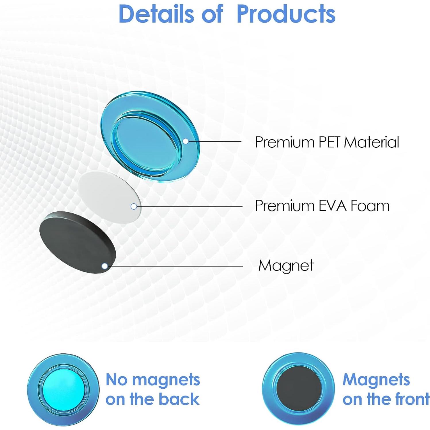 Imanes de Pizarra MaxGear, Paquete de 36 Imanes Fuertes 3 cm