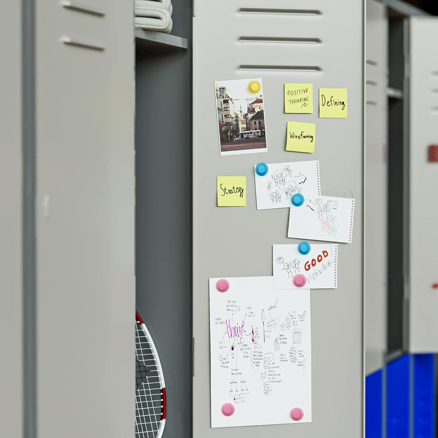 Imanes de Pizarra MaxGear, Paquete de 36 Imanes Fuertes 3 cm