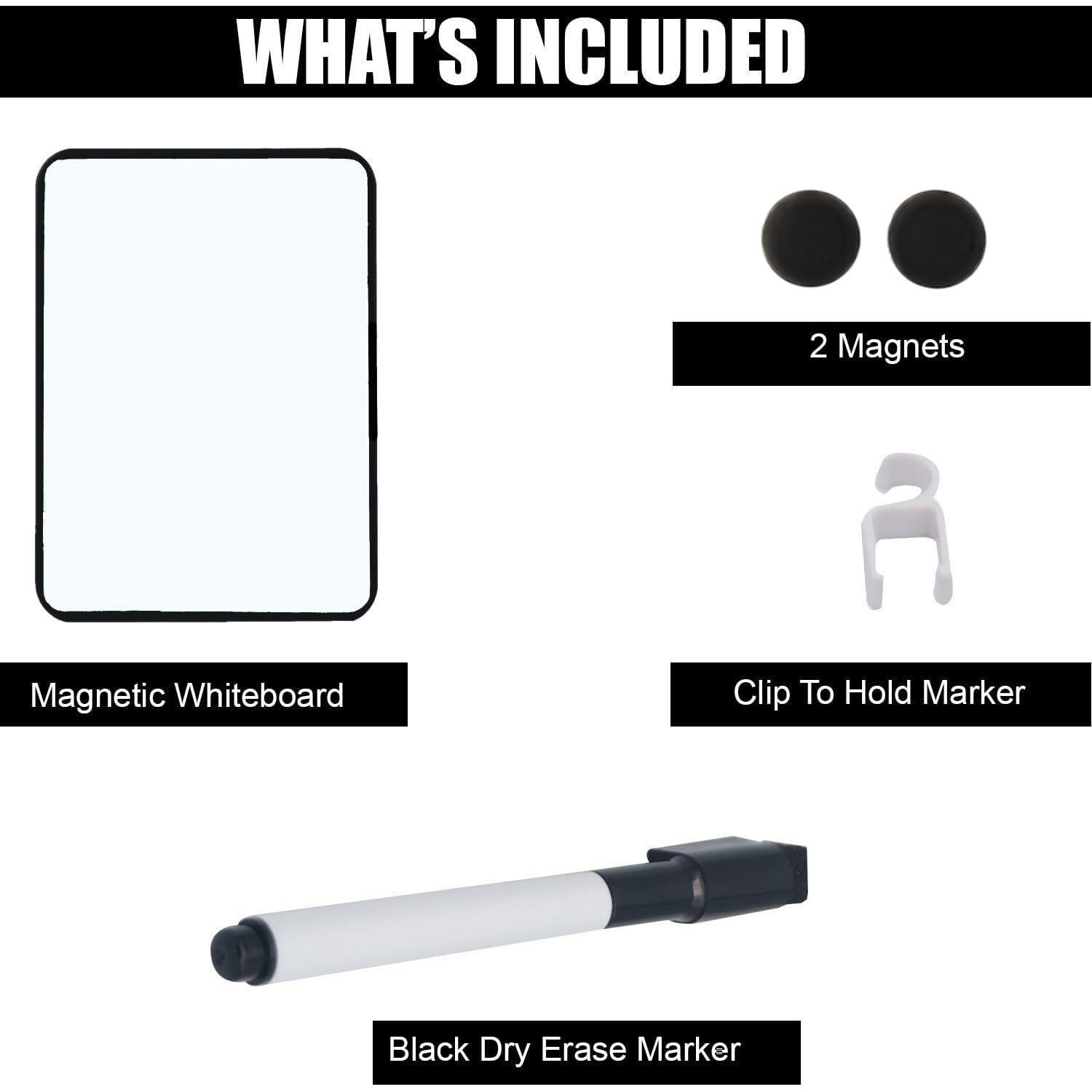 Tablero Magnético Borrado en Seco CEREM 15x20 cm Negro