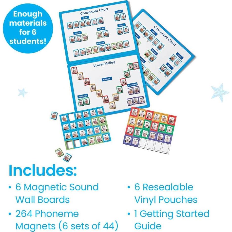 Tableros de Sonido Magnéticos hand2mind - Juego de 6