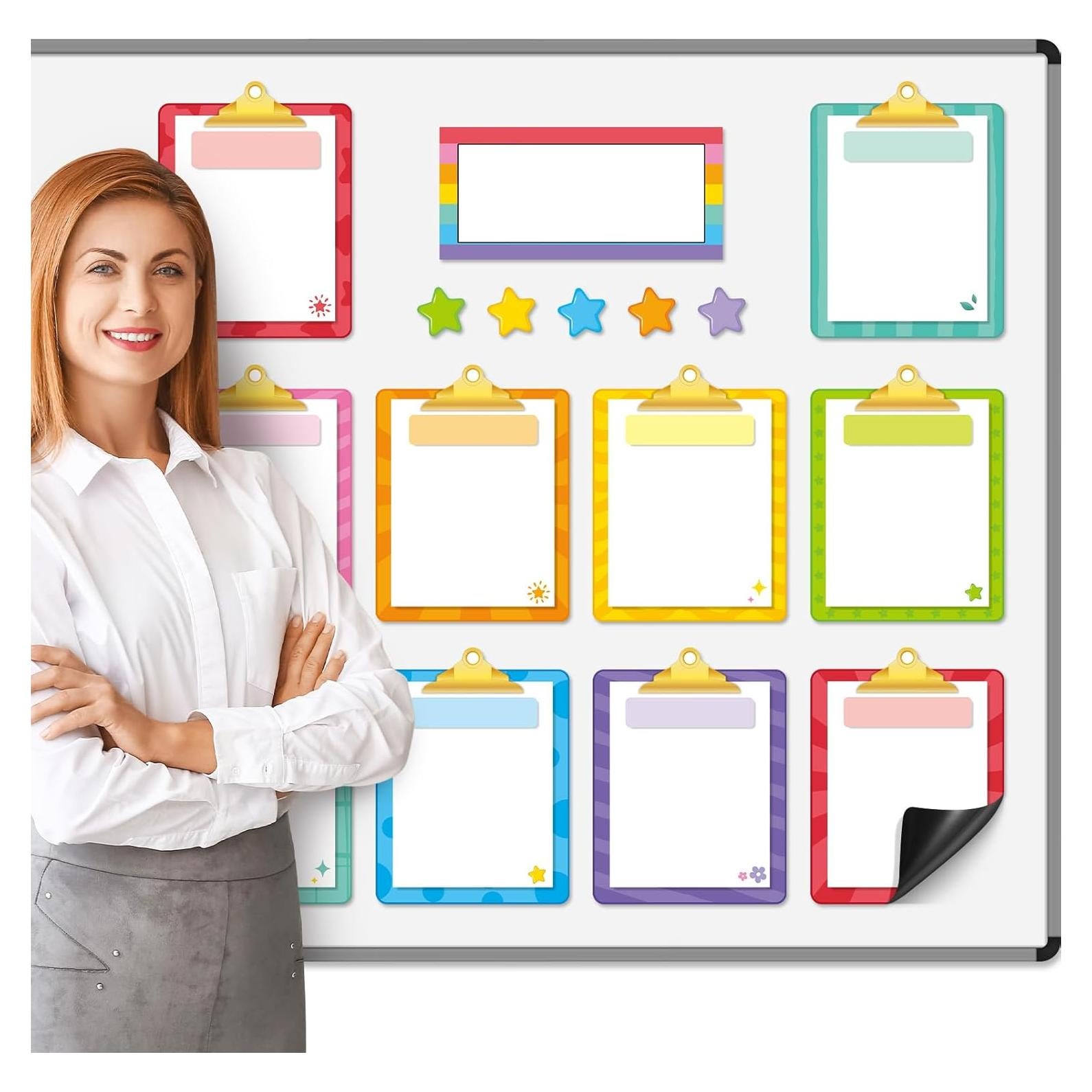 16 Etiquetas Magnéticas Borrado en Seco Trandraft Multicolor