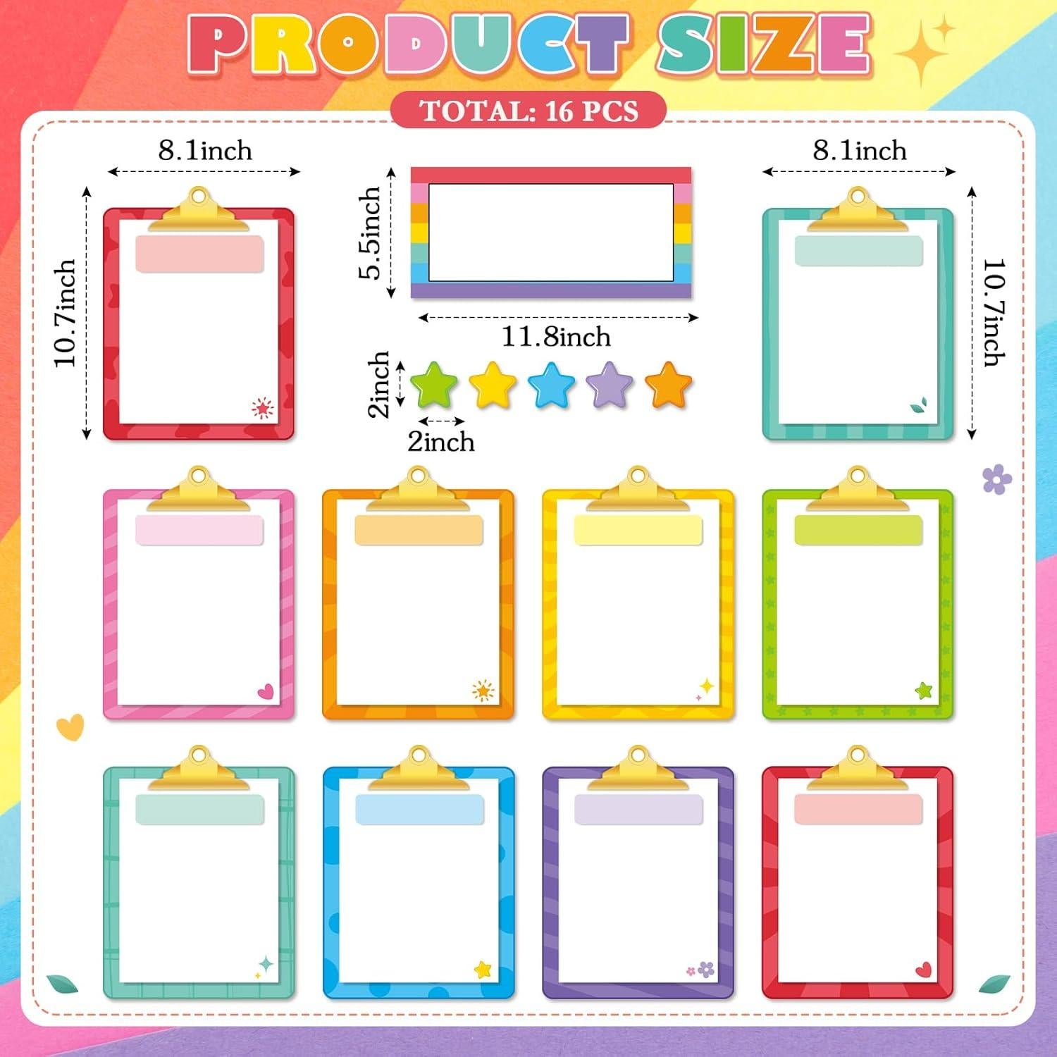 16 Etiquetas Magnéticas Borrado en Seco Trandraft Multicolor