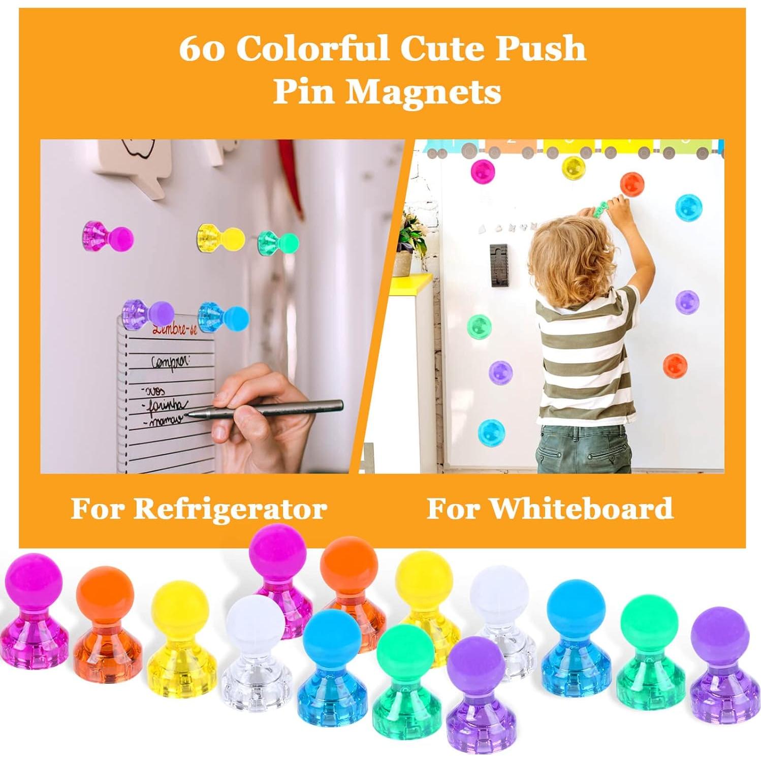 60 Imanes Magnéticos MIN CI para Refrigerador y Pizarra Blanca