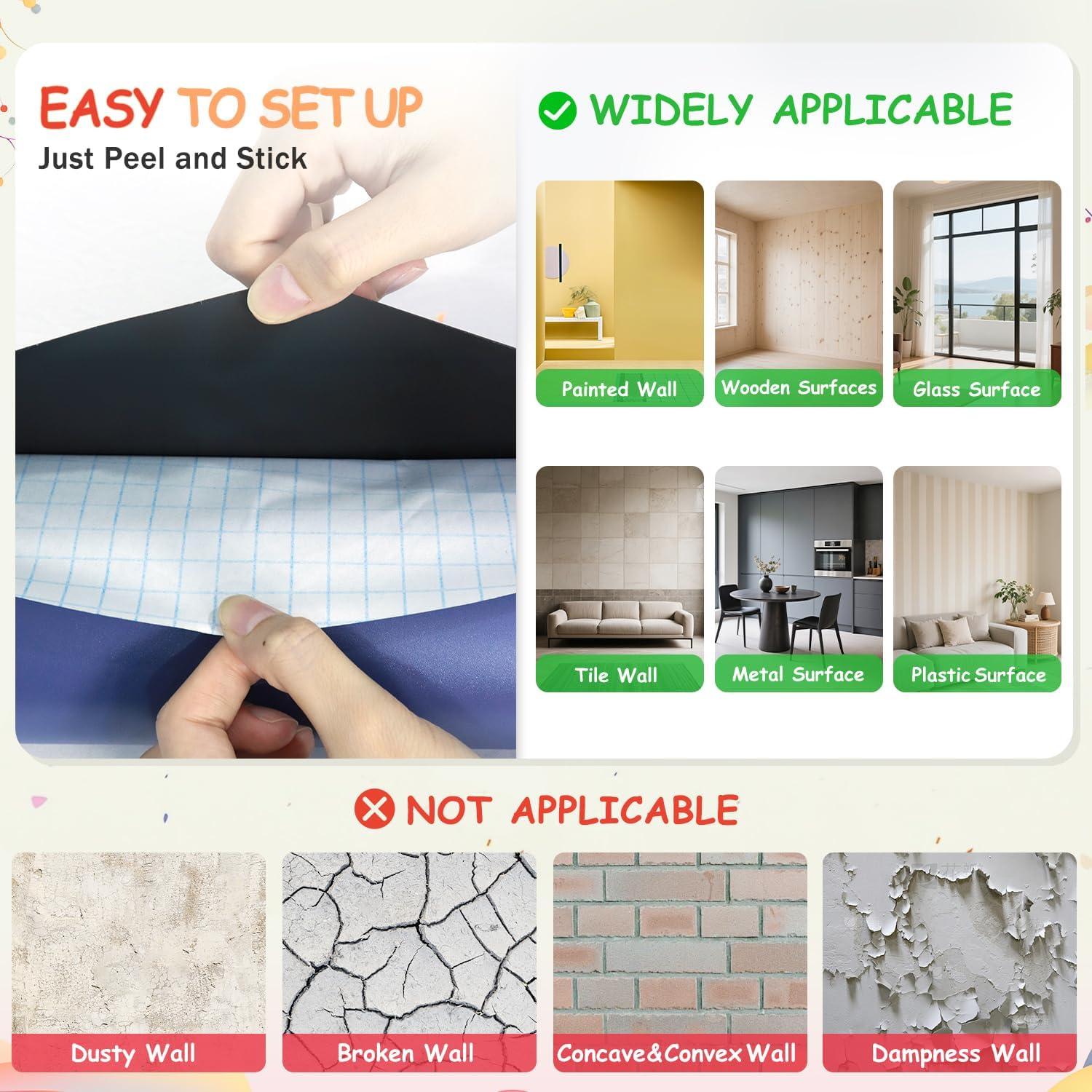 Calcomanía Magnética de Pared OMKSIH 101.6x81.3 cm Azul