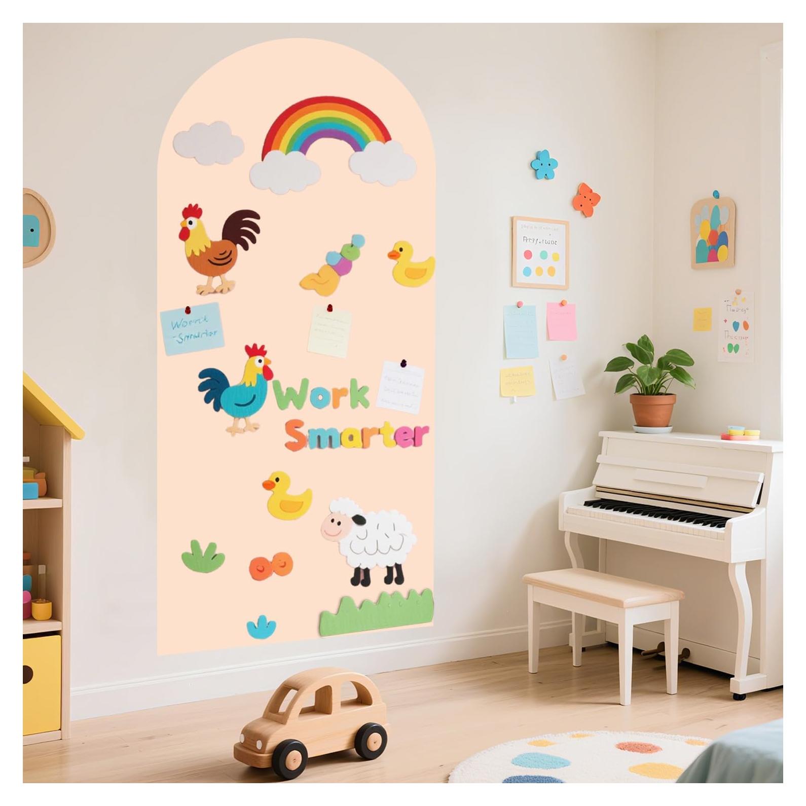 Calcomanía de Pared Magnética WUPIOS 100x44.5 cm Té con Leche